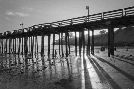 xk View from under The Capitola Wharf looking north towards The Hook.